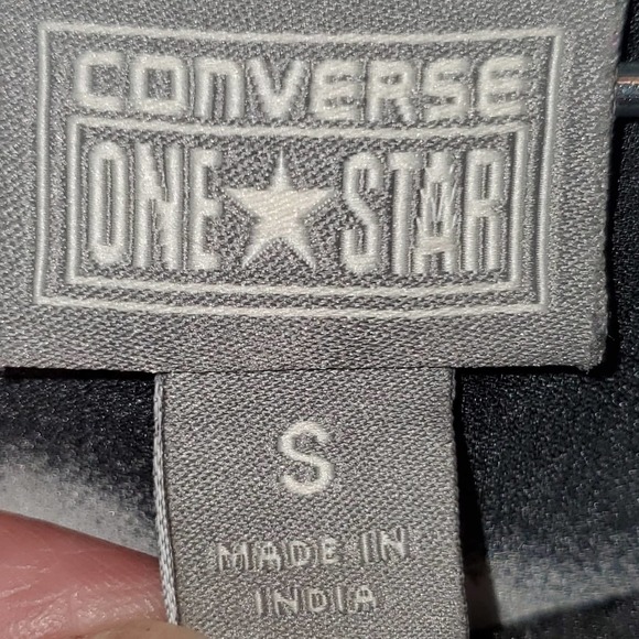 CONVERSE One Star Polyester Flowy Short Sleeve Shirt Size Small - Picture 3 of 9